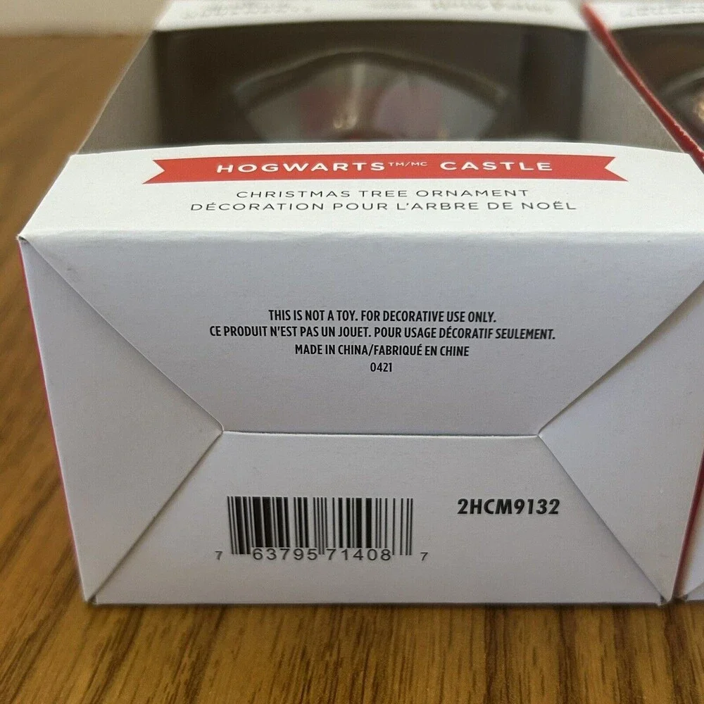 Hallmark Ornament Harry Potter Hogwarts Castle Wizarding World Boxed Lot of 2